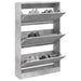 Pantofar, gri beton, 80x21x125,5 cm, lemn prelucrat - WALTI WALTI
