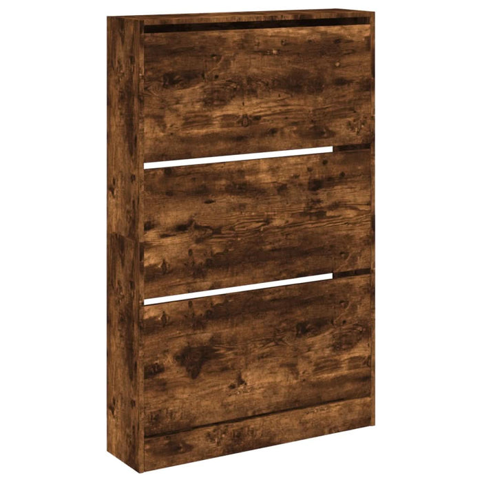 Pantofar, stejar fumuriu, 80x21x125,5 cm, lemn compozit - WALTI WALTI