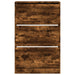 Pantofar, stejar fumuriu, 80x21x125,5 cm, lemn compozit - WALTI WALTI