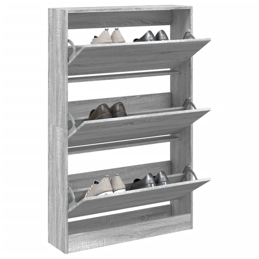 Pantofar, gri sonoma, 80x21x125,5 cm, lemn prelucrat - WALTI WALTI