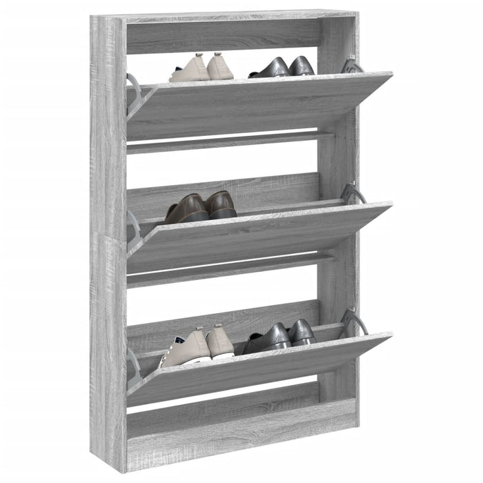 Pantofar, gri sonoma, 80x21x125,5 cm, lemn prelucrat - WALTI WALTI