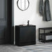 Pantofar, negru, 60x34x63,5 cm, lemn compozit - WALTI WALTI