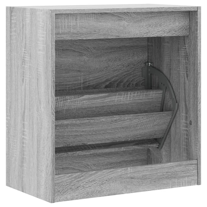 Pantofar, gri sonoma, 60x34x63,5 cm, lemn prelucrat - WALTI WALTI