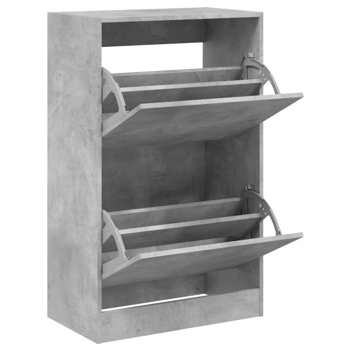 Pantofar, gri beton, 60x34x96,5 cm, lemn compozit - WALTI WALTI
