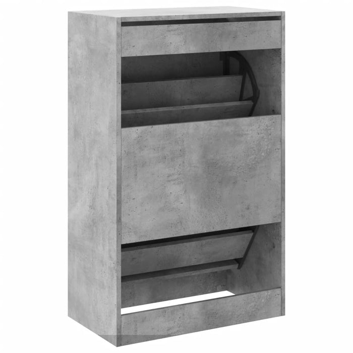 Pantofar, gri beton, 60x34x96,5 cm, lemn compozit - WALTI WALTI