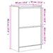 Pantofar, gri beton, 60x34x96,5 cm, lemn compozit - WALTI WALTI