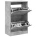 Pantofar, gri beton, 60x34x96,5 cm, lemn compozit - WALTI WALTI