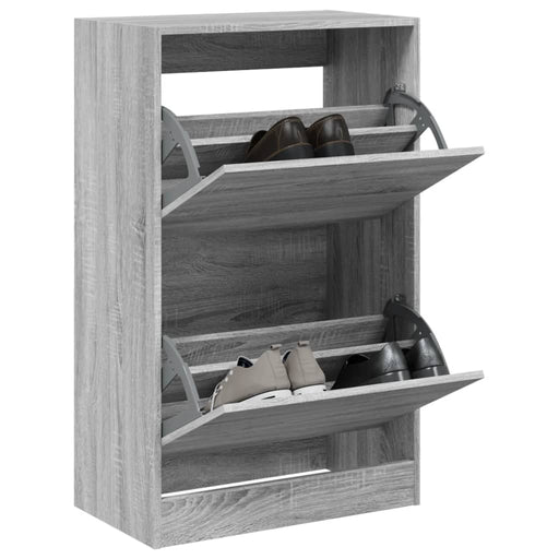 Pantofar, gri sonoma, 60x34x96,5 cm, lemn compozit - WALTI WALTI