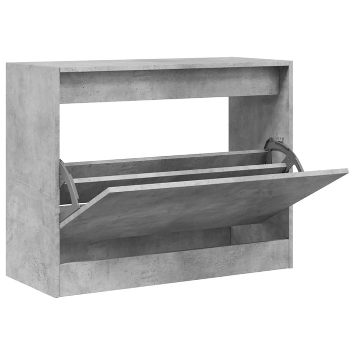 Pantofar, gri beton, 80x34x63 cm, lemn prelucrat - WALTI WALTI