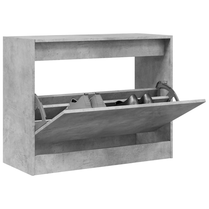 Pantofar, gri beton, 80x34x63 cm, lemn prelucrat - WALTI WALTI