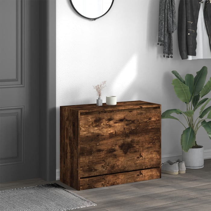 Pantofar, stejar fumuriu, 80x34x63 cm, lemn compozit - WALTI WALTI