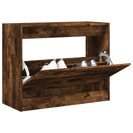 Pantofar, stejar fumuriu, 80x34x63 cm, lemn compozit - WALTI WALTI