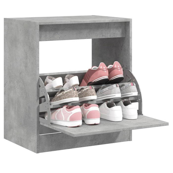 Pantofar, gri beton, 60x42x69 cm, lemn compozit - WALTI WALTI