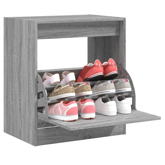 Pantofar, gri sonoma, 60x42x69 cm, lemn prelucrat - WALTI WALTI