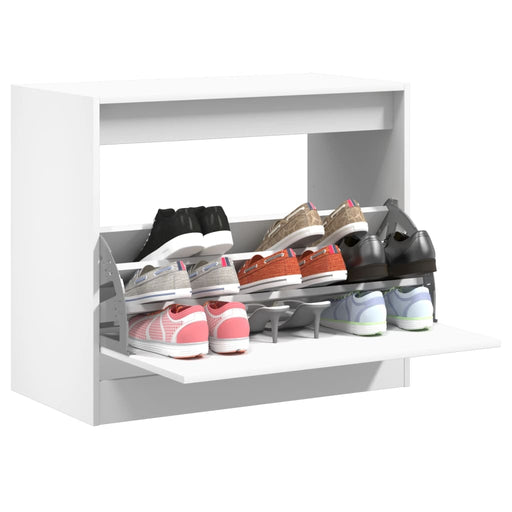 Pantofar, alb, 80x42x69 cm, lemn prelucrat - WALTI WALTI