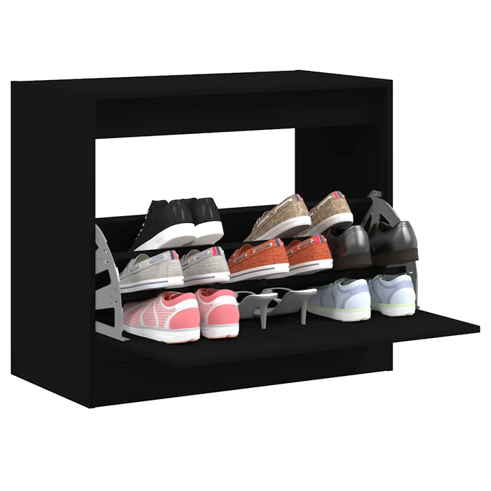 Pantofar, negru, 80x42x69 cm, lemn prelucrat - WALTI WALTI