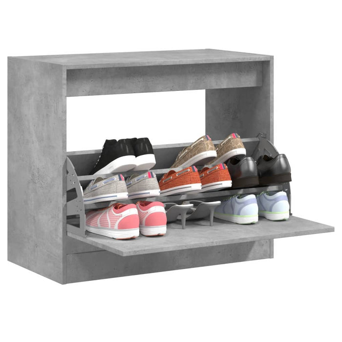 Pantofar, gri beton, 80x42x69 cm, lemn prelucrat - WALTI WALTI
