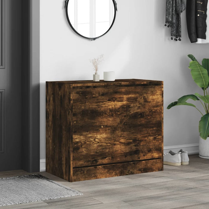 Pantofar, stejar fumuriu, 80x42x69 cm, lemn compozit - WALTI WALTI