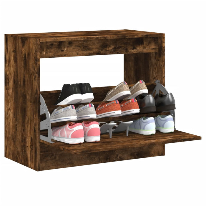 Pantofar, stejar fumuriu, 80x42x69 cm, lemn compozit - WALTI WALTI