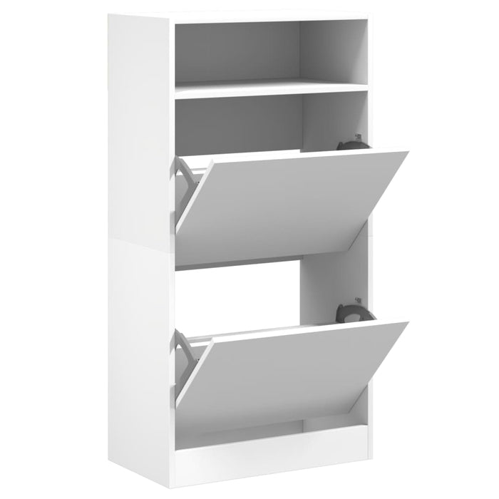 Pantofar, alb, 60x34x116 cm, lemn compozit - WALTI WALTI