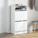 Pantofar, alb, 60x34x116 cm, lemn compozit - WALTI WALTI