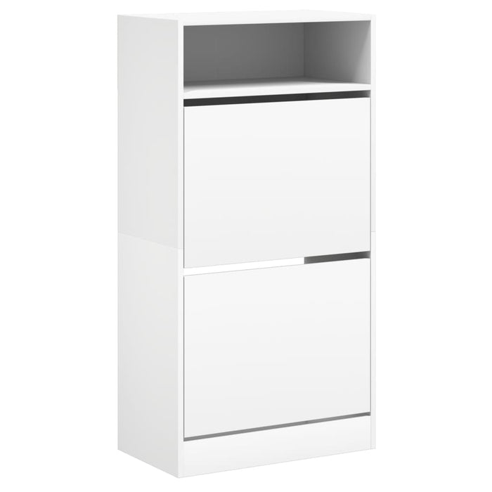 Pantofar, alb, 60x34x116 cm, lemn compozit - WALTI WALTI