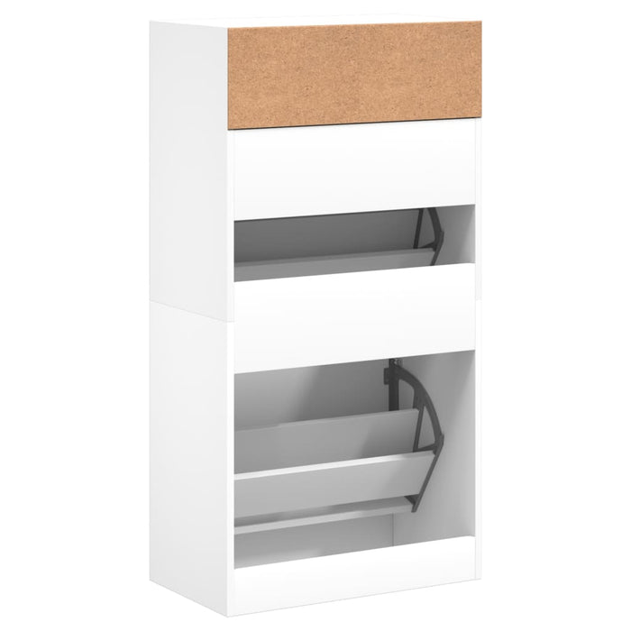 Pantofar, alb, 60x34x116 cm, lemn compozit - WALTI WALTI