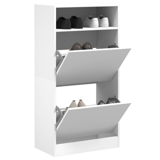 Pantofar, alb, 60x34x116 cm, lemn compozit - WALTI WALTI