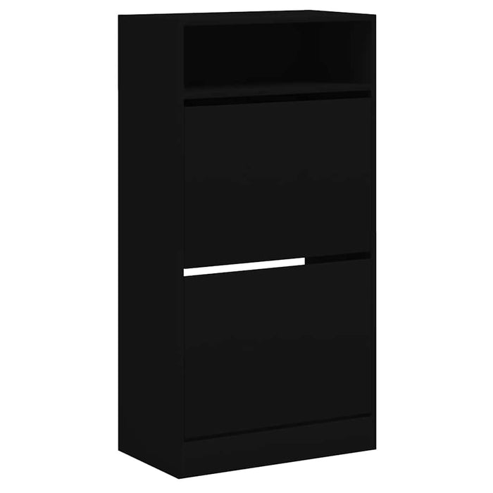 Pantofar, negru, 60x34x116 cm, lemn compozit - WALTI WALTI