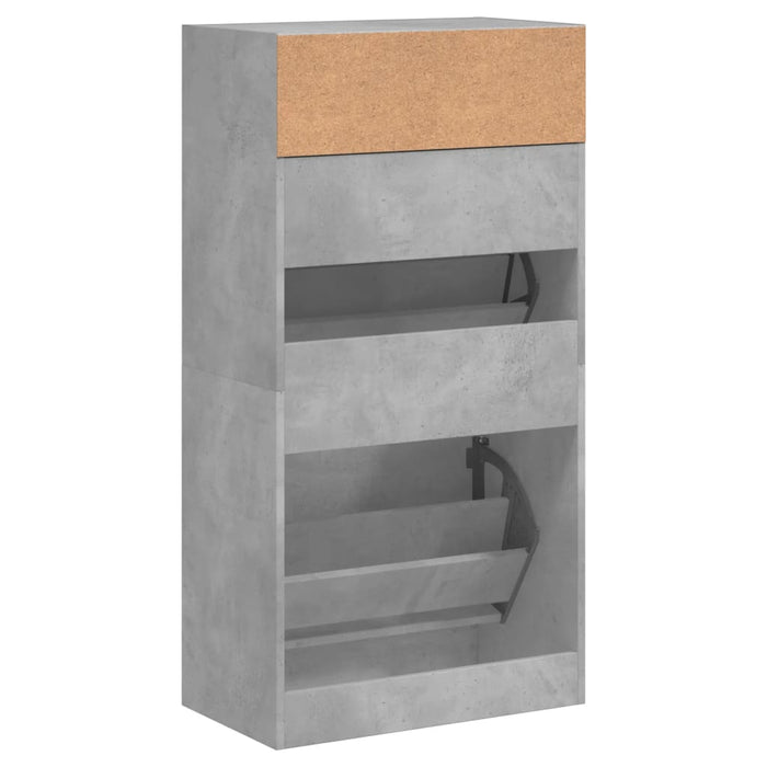 Pantofar, gri beton, 60x34x116 cm, lemn compozit - WALTI WALTI