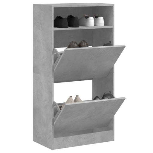 Pantofar, gri beton, 60x34x116 cm, lemn compozit - WALTI WALTI
