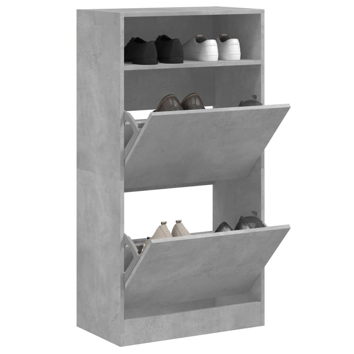 Pantofar, gri beton, 60x34x116 cm, lemn compozit - WALTI WALTI