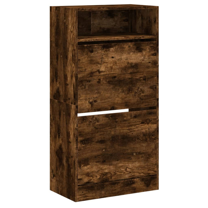 Pantofar, stejar fumuriu, 60x34x116 cm, lemn compozit - WALTI WALTI