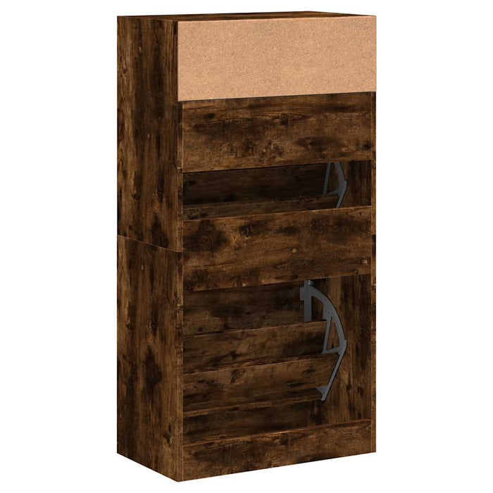 Pantofar, stejar fumuriu, 60x34x116 cm, lemn compozit - WALTI WALTI
