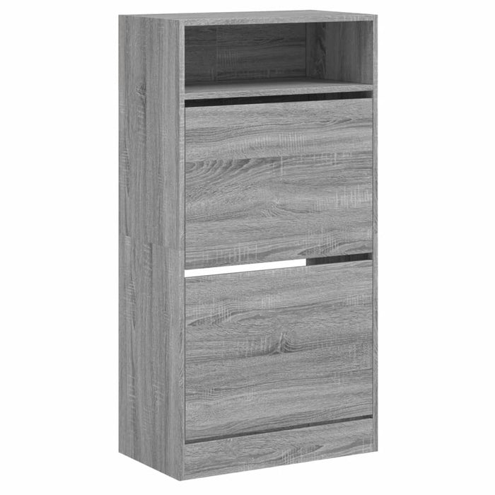 Pantofar, gri sonoma, 60x34x116 cm, lemn prelucrat - WALTI WALTI