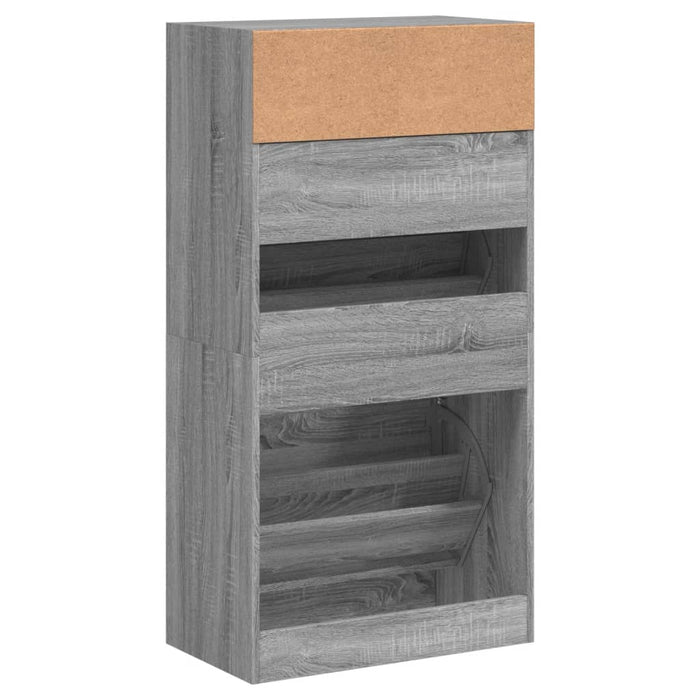 Pantofar, gri sonoma, 60x34x116 cm, lemn prelucrat - WALTI WALTI