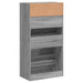 Pantofar, gri sonoma, 60x34x116 cm, lemn prelucrat - WALTI WALTI