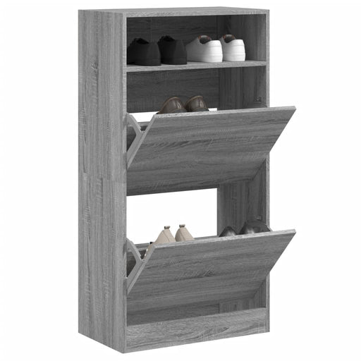Pantofar, gri sonoma, 60x34x116 cm, lemn prelucrat - WALTI WALTI