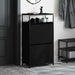 Pantofar, negru, 60x34x112 cm, lemn compozit - WALTI WALTI