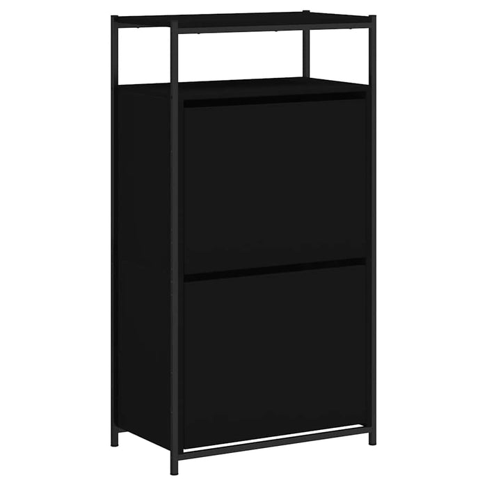 Pantofar, negru, 60x34x112 cm, lemn compozit - WALTI WALTI