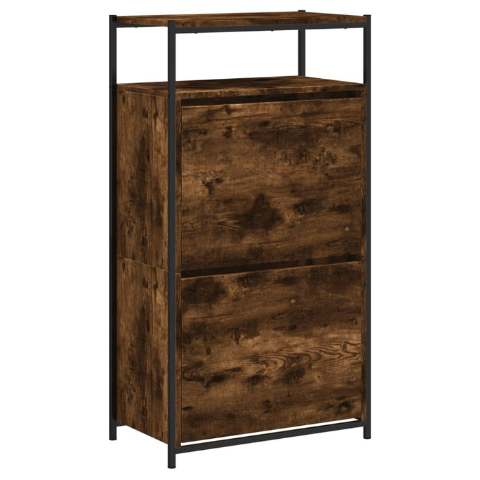 Pantofar, stejar fumuriu, 60x34x112 cm, lemn compozit - WALTI WALTI