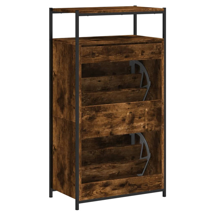 Pantofar, stejar fumuriu, 60x34x112 cm, lemn compozit - WALTI WALTI