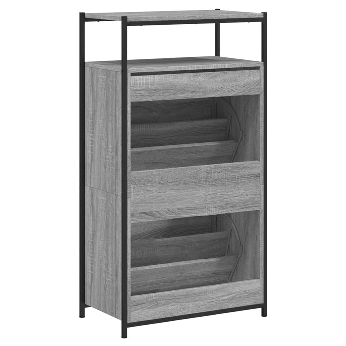 Pantofar, gri sonoma, 60x34x112 cm, lemn prelucrat - WALTI WALTI