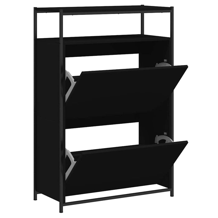 Pantofar, negru, 75x34x112 cm, lemn compozit - WALTI WALTI