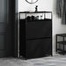 Pantofar, negru, 75x34x112 cm, lemn compozit - WALTI WALTI