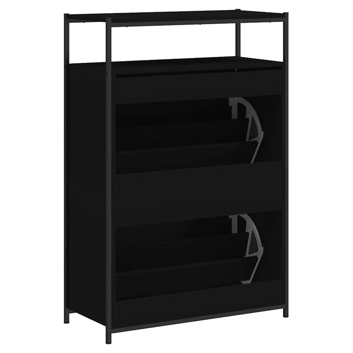 Pantofar, negru, 75x34x112 cm, lemn compozit - WALTI WALTI