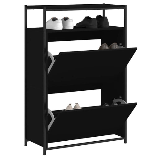 Pantofar, negru, 75x34x112 cm, lemn compozit - WALTI WALTI