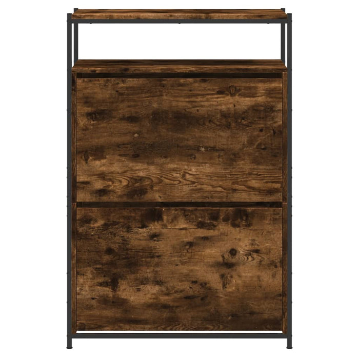Pantofar, stejar fumuriu, 75x34x112 cm, lemn compozit - WALTI WALTI