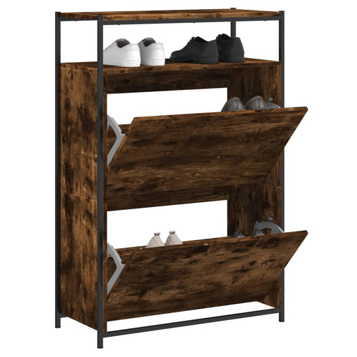 Pantofar, stejar fumuriu, 75x34x112 cm, lemn compozit - WALTI WALTI