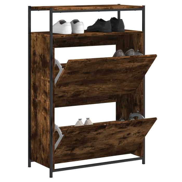 Pantofar, stejar fumuriu, 75x34x112 cm, lemn compozit - WALTI WALTI